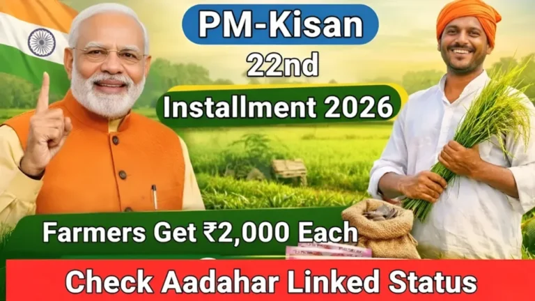 PM-Kisan 22nd Installment 2026 Farmers Get ₹2,000 Each, Check Aadhaar Linked Status